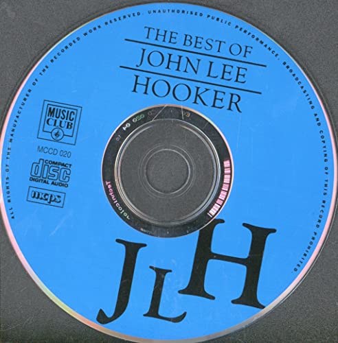 Blue John Lee Hooker CD with "JLH" initials and central hole.