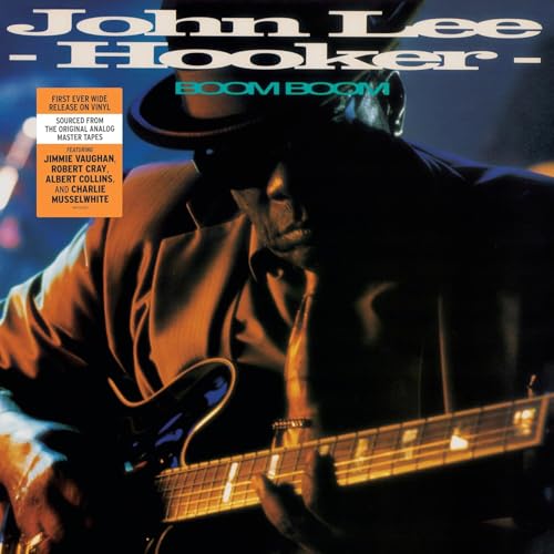 John Lee Hooker album cover featuring a portrait with a guitar.