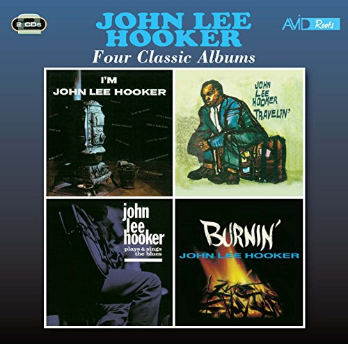 CD package with four albums by John Lee Hooker, likely with blues musician's image.