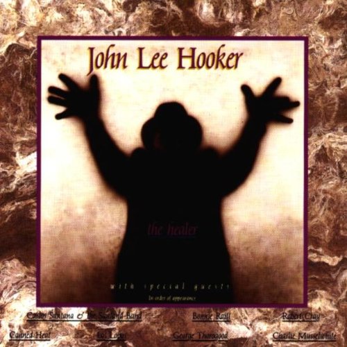 CD cover for John Lee Hooker’s “Healer” featuring a silhouetted figure.