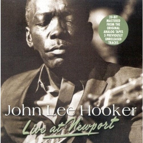 Album cover featuring a sepia-toned image of John Lee Hooker playing guitar.