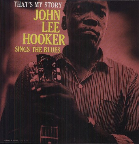 Vinyl album cover featuring John Lee Hooker holding a guitar, sepia-toned image.