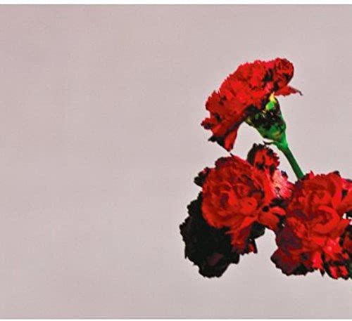 CD cover with a close-up of vibrant red carnation flowers.