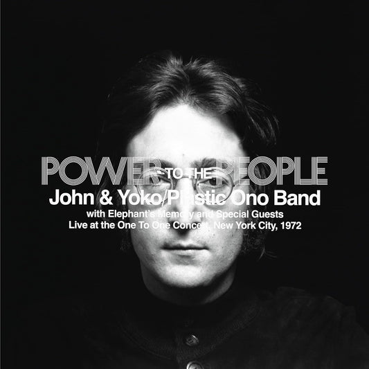 Black and white CD cover featuring John Lennon’s portrait and text.