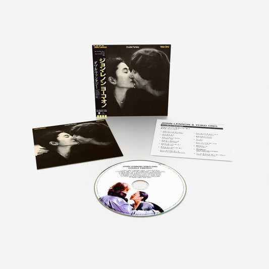 John Lennon and Yoko Ono Double Fantasy CD, including case, insert, and disc.
