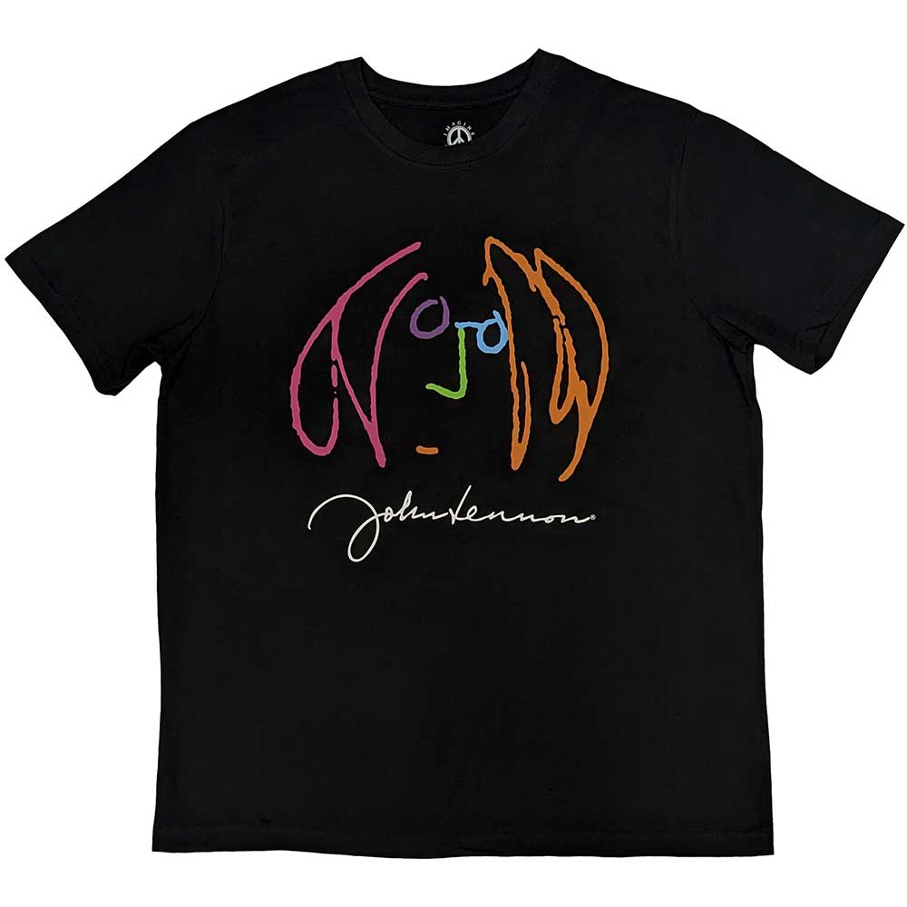 Large unisex t-shirt featuring a full-colour self-portrait illustration of John Lennon.