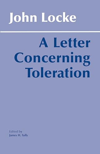 Book cover: "A Letter Concerning Toleration" by John Locke, blue background.