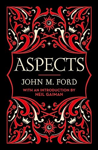 Book cover for "Aspects" by John M. Ford, ornate red and black design.