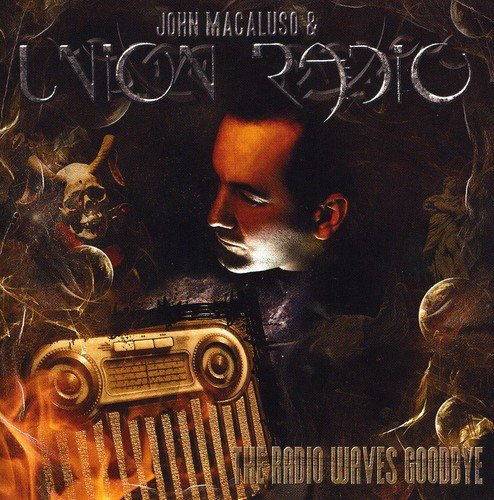 CD cover: Man’s face with skull and vintage radio imagery.