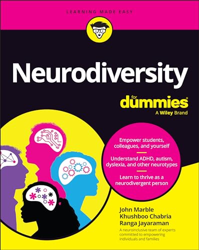 Book cover for “Neurodiversity For Dummies” with diverse profile silhouettes.