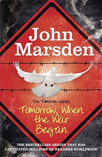 Book cover: red diamond with a white dove against barbed wire.