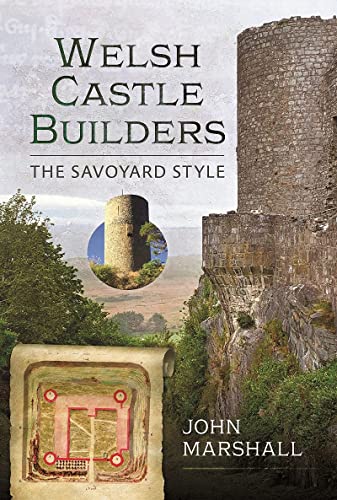 Book cover depicting a Welsh castle ruin and architectural plans.