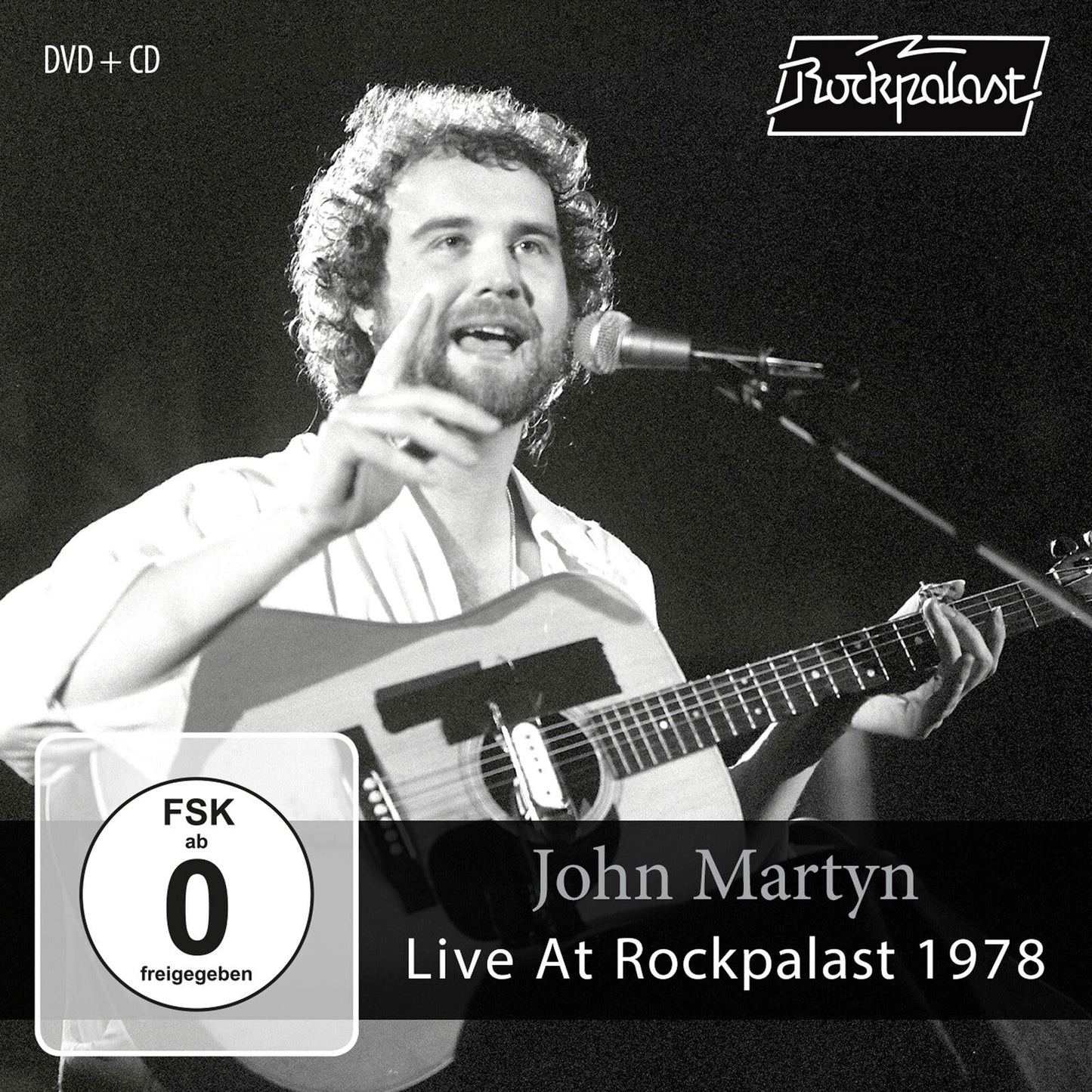 Black and white album cover featuring John Martyn playing guitar.