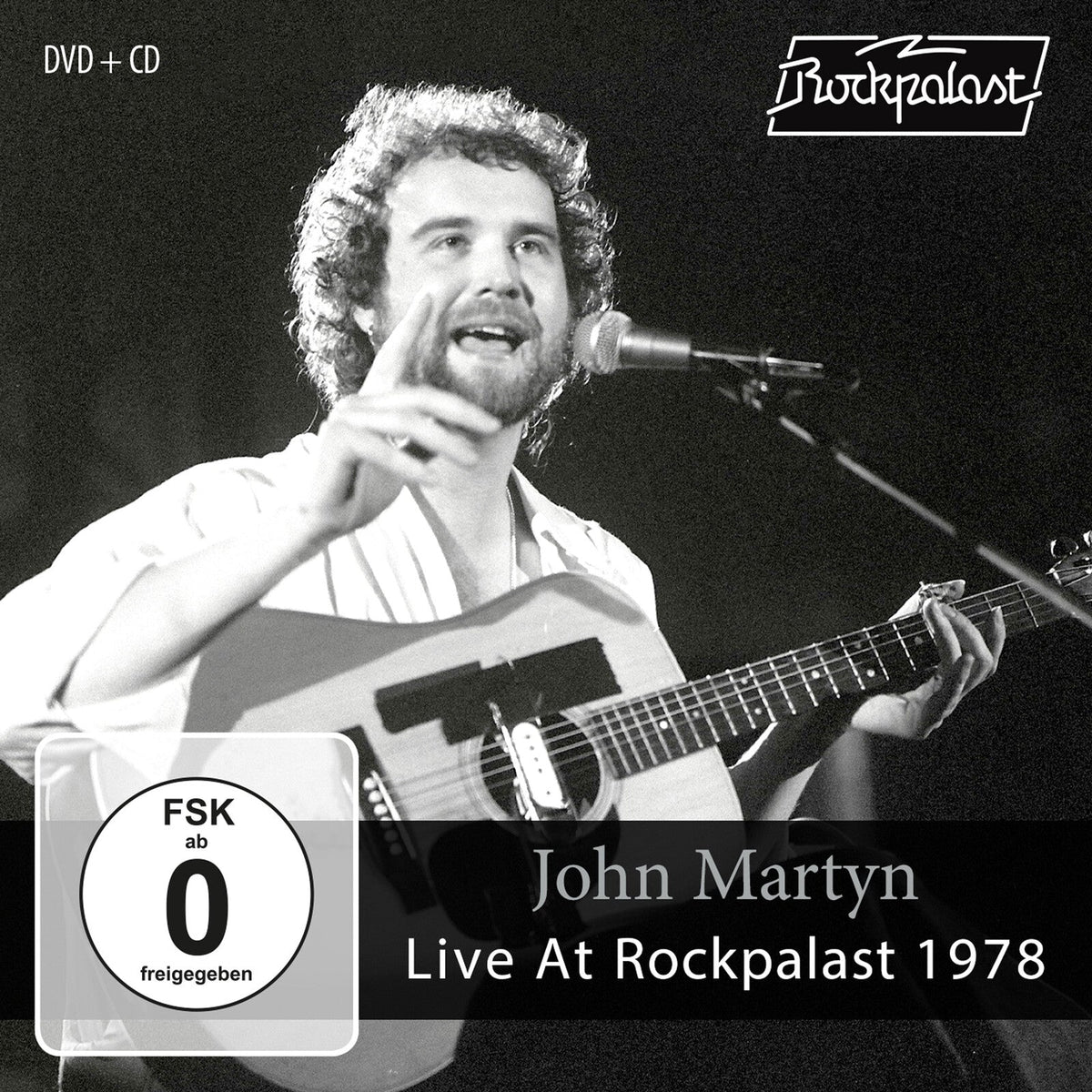 Black and white album cover featuring John Martyn playing guitar.