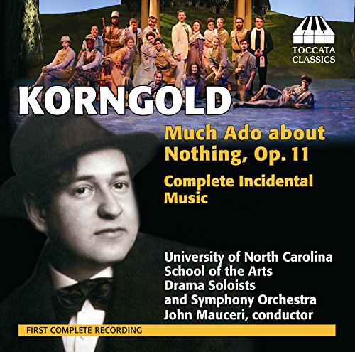 CD cover featuring a black-and-white portrait and a scene from Much Ado About Nothing.