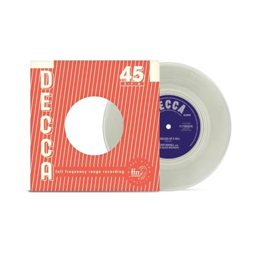 45 RPM record in red Decca sleeve, label details visible.