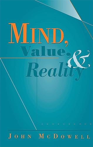 Book cover: “Mind, Value & Reality” by John McDowell, teal background.