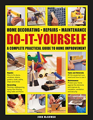 Colorful book cover with tools and home interior images, likely with a DIY theme.