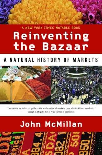 Book cover: "Reinventing the Bazaar" with market scenes and red background.