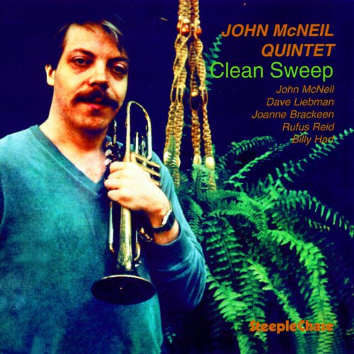 CD cover: John McNeil with trumpet, album title "Clean Sweep".