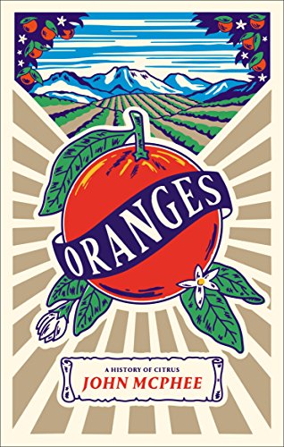 Book cover with illustration of an orange, citrus blossoms, and landscape.