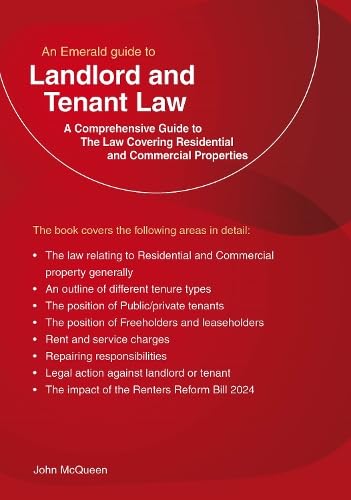 Red book cover: "Landlord and Tenant Law" guide, residential and commercial.