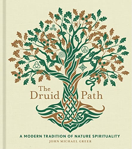 Book cover featuring a green and brown Celtic-style oak tree on cream background.