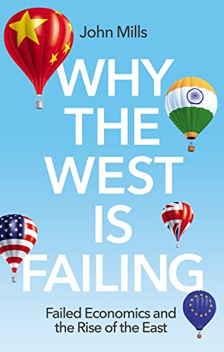 Book cover with hot air balloons representing China, India, US, UK, and EU.