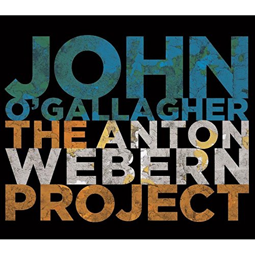 "Album cover with multicolored text on a black background."