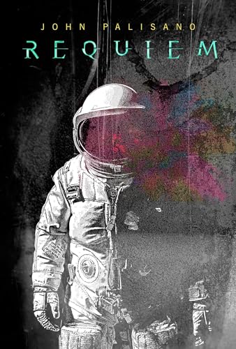 Book cover: astronaut in space with colorful, abstract paint splatters.
