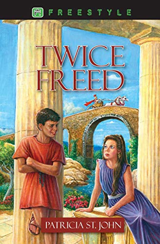 Book cover: two young people in ancient Roman-style clothing.