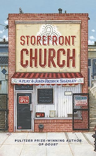 Book cover: red brick storefront with “Storefront Church” sign, open door.