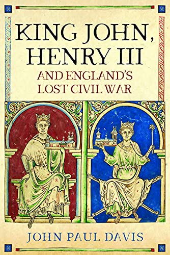 Book cover depicting medieval kings John and Henry III with castles.