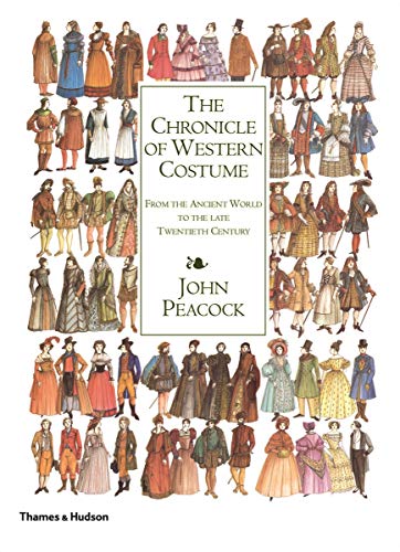 Book cover featuring numerous historical costume illustrations surrounding the title and author name.