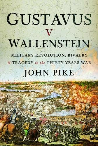 Book cover depicting a 17th-century battle scene and text: "Gustavus v Wallenstein.