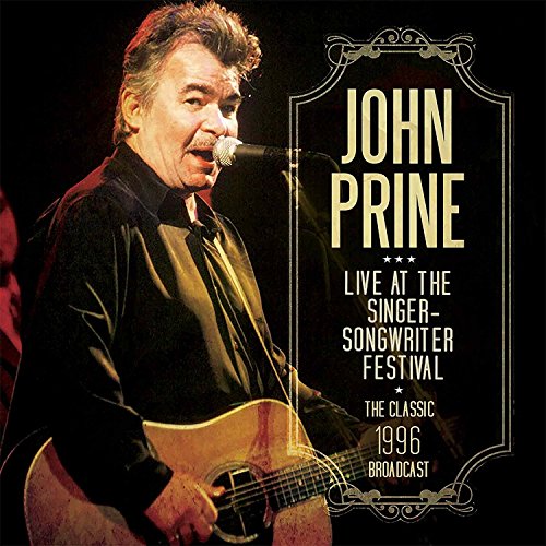 John Prine performing with a guitar, album cover for a 1996 live recording.