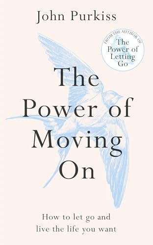 Book cover with title "The Power of Moving On" and a bird illustration.