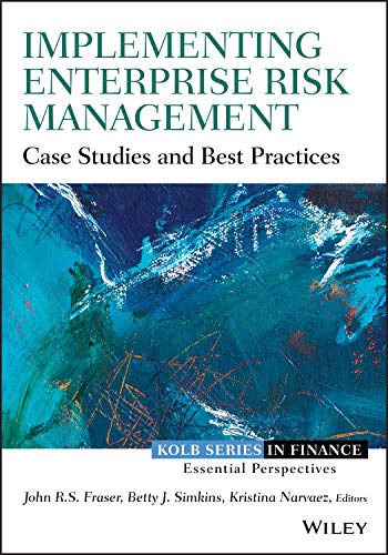 Book cover: "Implementing Enterprise Risk Management" with abstract blue artwork.