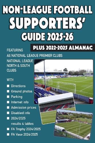 Non-League Football Supporters' Guide 2025-26 cover with football stadium photos.