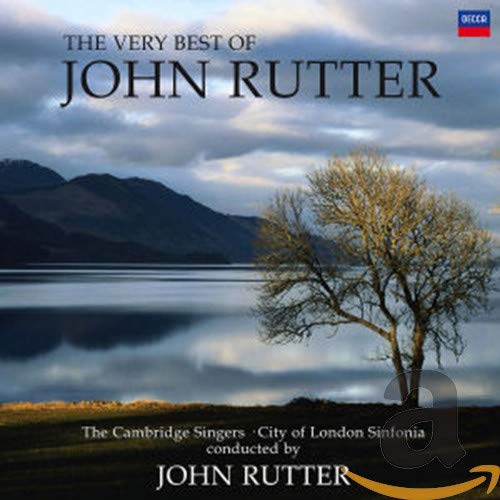CD cover featuring a landscape of a lake, mountains, and a tree at dusk.