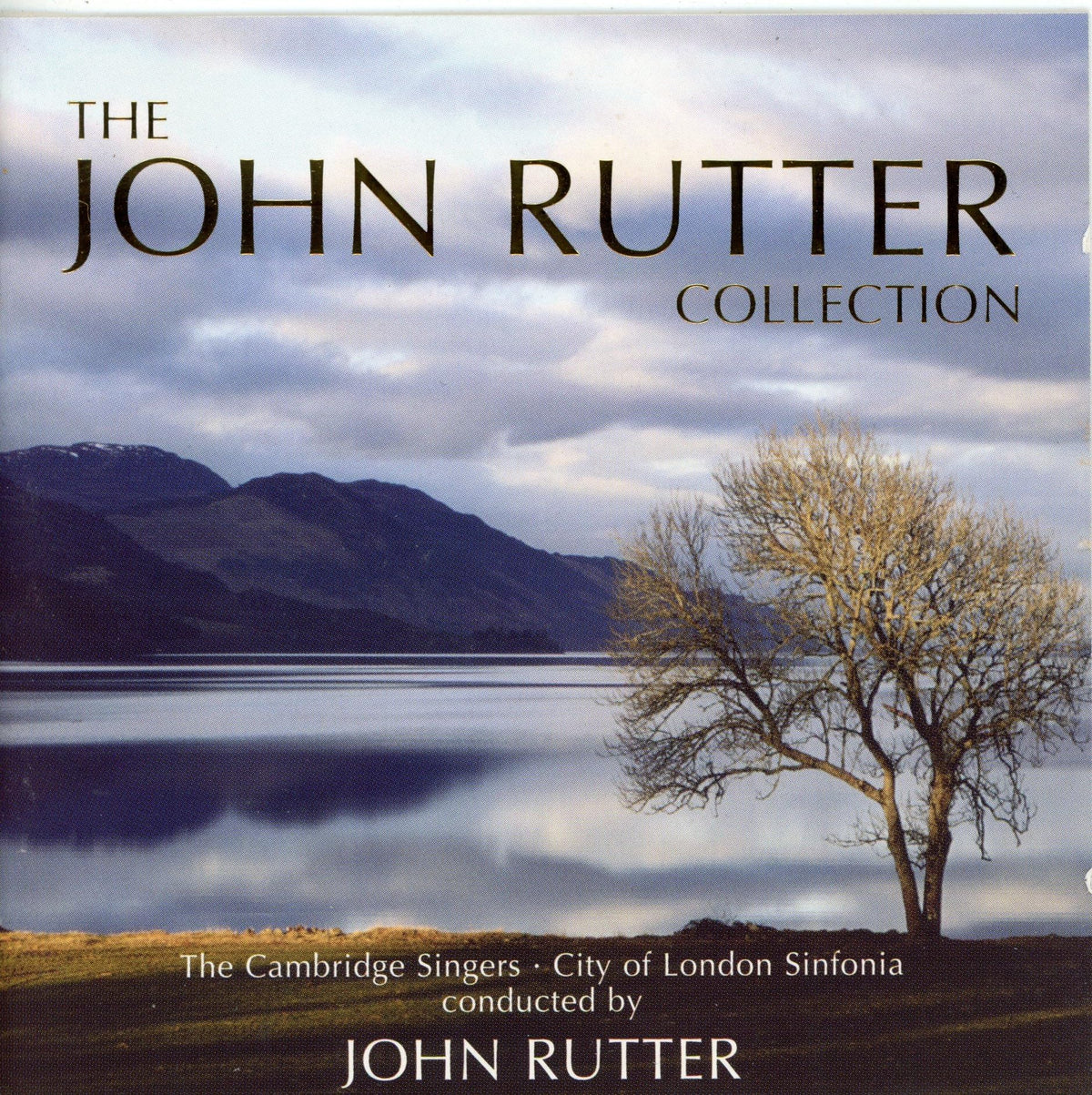CD cover for "The John Rutter Collection" with a landscape scene.