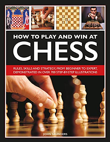 Book cover titled How to Play and Win at Chess featuring chess game imagery.