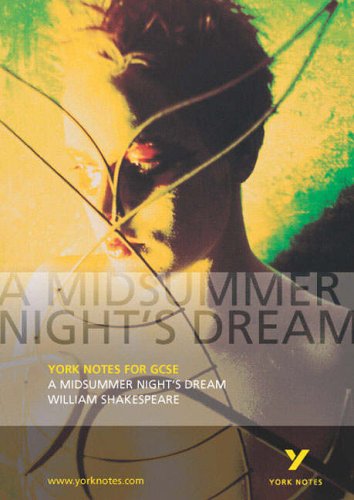 Cover of "A Midsummer Night's Dream" York Notes with a blurred face.