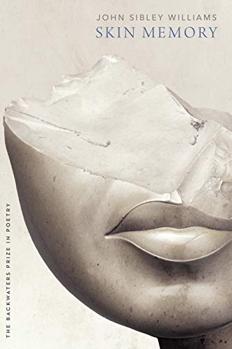 Book cover: "Skin Memory" with a fragmented sculpture of lips.
