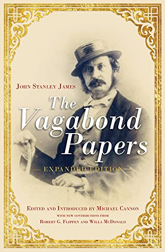 Book cover: "The Vagabond Papers" with a portrait of a bearded man.