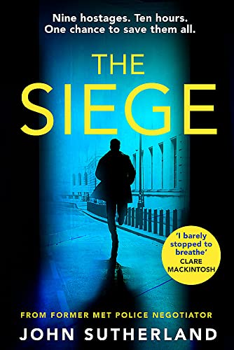 Book cover: "The Siege" with a silhouetted figure running down a street.
