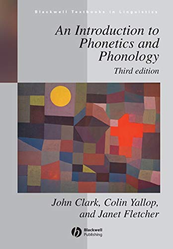 Book cover: "An Introduction to Phonetics and Phonology," third edition.