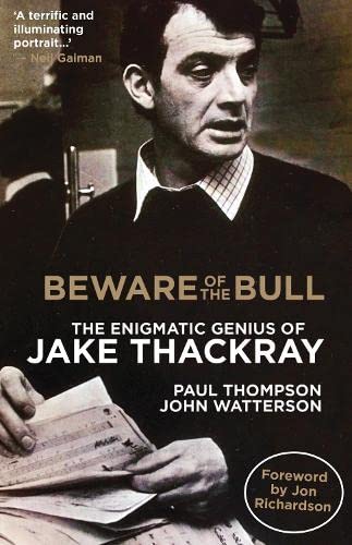 Book cover featuring a black and white portrait of Jake Thackray holding papers.