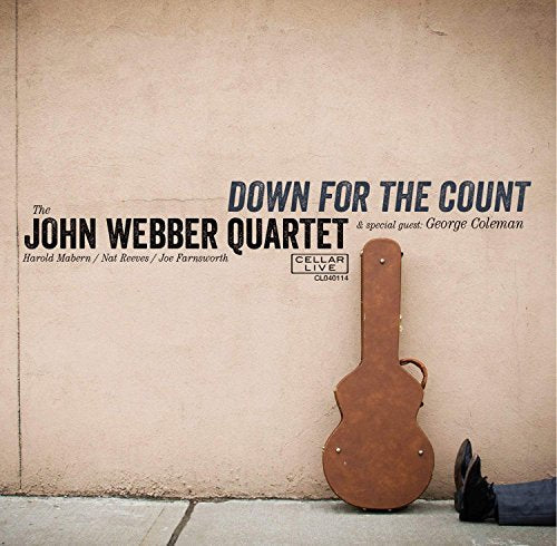 CD cover: "Down For The Count" by John Webber Quartet with guitar case.
