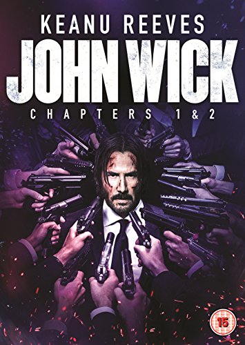 John Wick DVD cover featuring Keanu Reeves surrounded by guns.